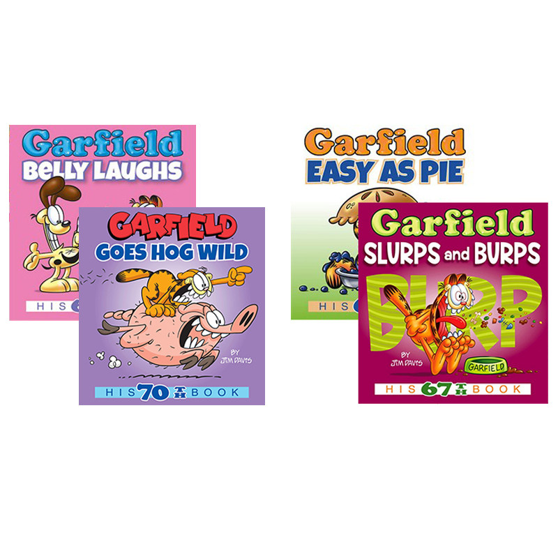 英文原版 加菲猫漫画4册 Garfield 67-68-69-70 经典趣味幽默漫画 儿童课外阅读图画故事书 Jim Davis
