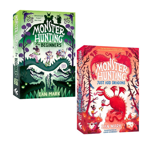 Monster Hunting 怪物狩猎 2册 奇幻冒险故事 幽默爆笑 章节小说 青少年英语课外读物