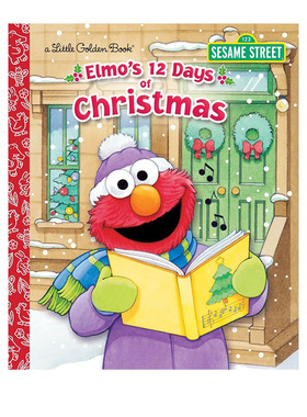 英文原版 Elmo's 12 Days of Christmas 芝麻街 Sesame Street Little Golden Book 埃尔莫的12天圣诞节 英文童谣歌谣