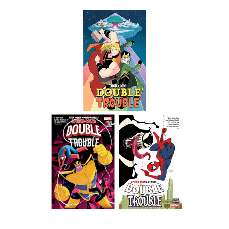 预售 英文原版 Marvel Double Troubl 漫威英雄的双重麻烦 3册 Spider-Man 漫威少儿版全彩漫画
