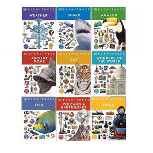 英文原版 DK Eyewitness DK少儿百科 知识图解百科 全彩精装科普读物 9册 Weather/Train