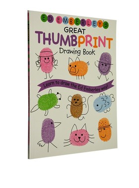 英文原版 Ed Emberley's Great Thumbprint Drawing Book  跟创意大师一起玩拼贴 吴敏兰推荐 儿童艺术绘本 学画画
