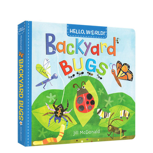 英文原版绘本 Hello World Backyard Bugs 纸板书 你好科学小世界幼儿科普百科  幼儿STEM启蒙图画书
