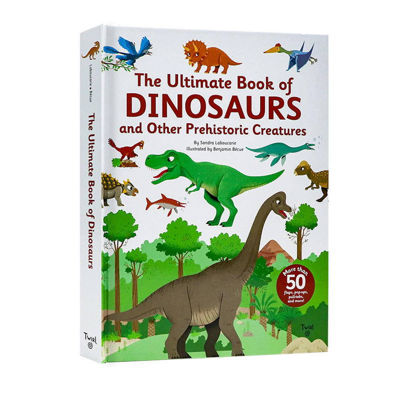英文原版 The Ultimate Book of Dinosaurs 恐龙 精装立体翻翻书 儿童科普认知启蒙读物 Twirl法国艺术品牌