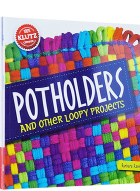英文原版  Klutz Potholders 儿童手工益智图书 女孩手工绳圈编制 女孩DIY