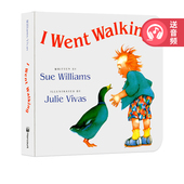 吴敏兰书单第81本 Went 我去散步 绘本 Sue Walking 儿童启蒙早教图画书 Williams 英文原版 睡前晚安纸板书 经典