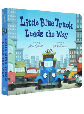 预售 英文原版 Little Blue Truck Leads the Way 蓝色小卡车 纸板书 儿童启蒙 交通工具认知