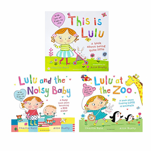 Baby Lulu the 英文原版 边玩边学 3册 翻翻书幼儿启蒙认知 我爱露露 成长亲子启蒙 and Zoo Noisy
