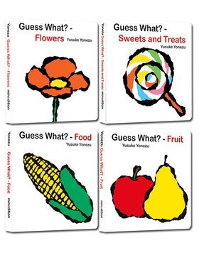 预售 英文原版 Guess What? 系列 4册 猜猜看 幼儿创意想象力绘本 Yusuke Yonezu 创意大师启蒙纸板书 聪明宝宝玩出来 Minedition