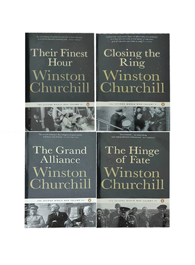 英文原版 The Second World War 丘吉尔二战回忆录 4册合售 Winston Churchill 历史读物 诺贝尔文学奖得主