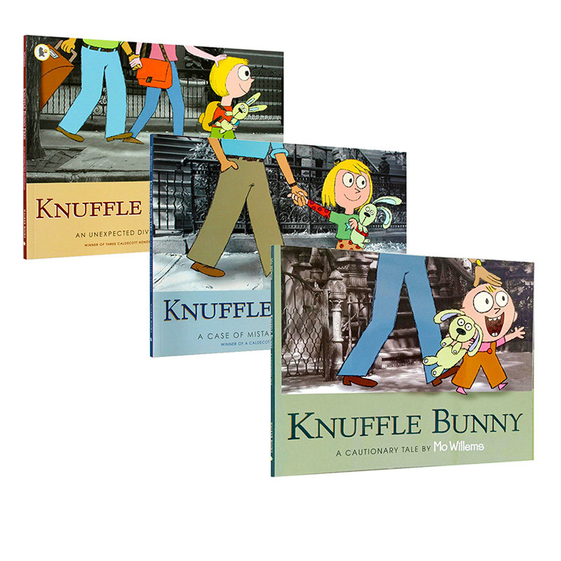 英文原版 Knuffle Bunny 古纳什小兔三部曲 儿童启蒙绘本3册 凯迪克绘本奖 小猪小象同作者 Mo Willems 纽约时报畅销童书怎么样,好用不?