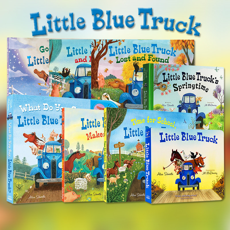 英文原版绘本 Little Blue Truck 蓝色小卡车 交通工具认知纸板书 Alice Schertle 幼儿启蒙早教 3-6岁