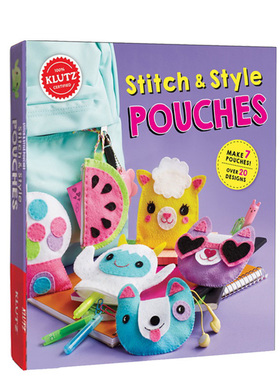 英文原版 Klutz Stitch and Style Pouches 儿童创意手工DIY 手工钱包