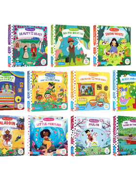 扫码听音频 First Stories 忙碌的机关系列 童话篇 BUSY纸板操作书 亲子英语启蒙 金发姑娘和三只熊/小红帽/白雪公主/小美人鱼