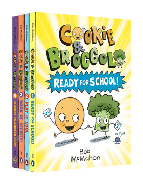 预售 英文原版 Cookie and Broccoli 饼干和西蓝花 4册 全彩漫画绘本图画书 友谊故事图像式章节小说书 小学英语课外阅读