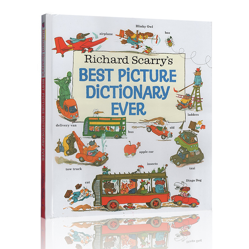 英文原版 Richard Scarry's Best Picture Dictionary Ever精装儿童图解词典理查德斯凯瑞金色童书-封面