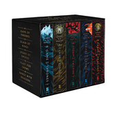 Thrones 5全套 and 乔治马丁 美剧原著小说 Fire Song 英文原版 Game 游戏 权力 Ice 冰与火之歌