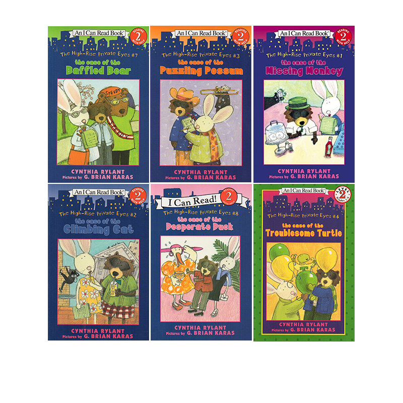 英文原版 High Rise Private Eyes 6册 高楼中的私家侦探 I Can Read 第2阶段 Cynthia Rylant 儿童启蒙分级读物