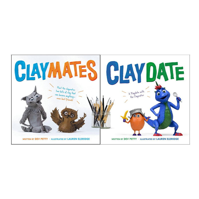 预售 英文原版 Claymates系列 黏土伙伴 2册 精装 儿童友情成长故事 童趣黏土创意绘本