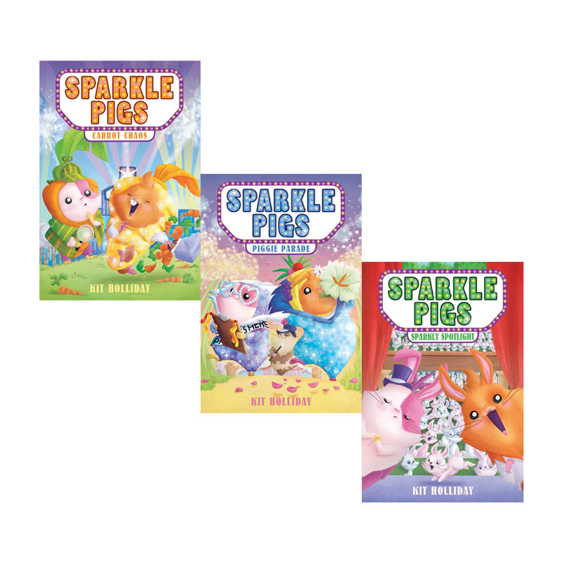 Sparkle Pigs 闪光小猪 3册 萌趣奇幻 伙伴主题 成长启蒙 初级章节书