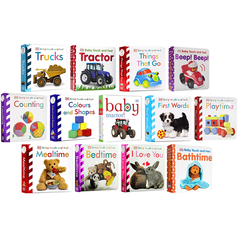 预售 英文原版DK Baby Touch and Feel 触摸书 13册 Playtime/Trucks/Tractor DK婴幼儿 宝宝触摸书 启蒙早教绘本 纸板书 晚安故事