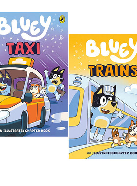 小蓝狗布鲁伊 Bluey Taxi/Trains 2册合售 儿童章节文字书 英文原版 英文启蒙故事书