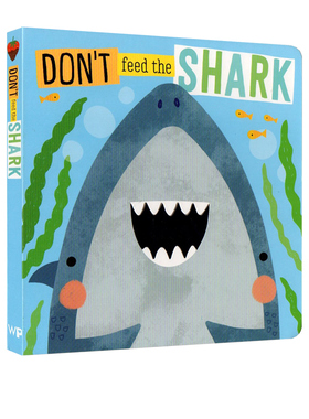 英文原版 Don't Feed the Shark 不要给鲨鱼喂食 纸板洞洞书 低幼英语韵律启蒙 亲子互动