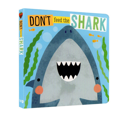 英文原版 Don't Feed the Shark 不要给鲨鱼喂食 纸板洞洞书 低幼英语韵律启蒙 亲子互动