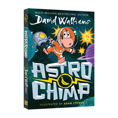 英文原版 Astrochimp 太空黑猩猩 彩绘版插图幽默小说 David Walliams 大卫威廉姆斯 小学生课外阅读