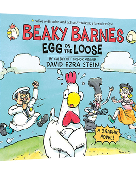 英文原版 Beaky Barnes: Egg on the Loose 比克·巴恩斯 鸡蛋跑了 儿童幽默漫画小说 凯迪克奖得主David Ezra Stein