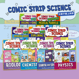 英文原版 漫画科学绘本 Comic Strip Science Biology Physics 物理 Chemistry 化学Earth and Space 地球与太空