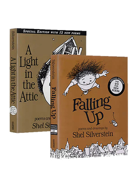 爱心树作者谢尔希尔弗斯坦  A Light in the Attic 英文原版 诗集诗词诗画特别版绘本 童诗2册 Shel Silverstein