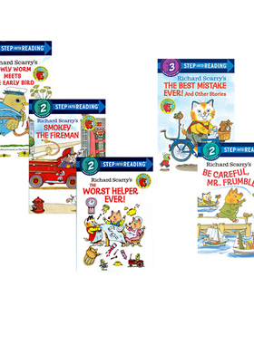 英文原版 Richard Scarry's 斯凯瑞 5册 step into reading 美国兰登经典分级读物 绘本图画书