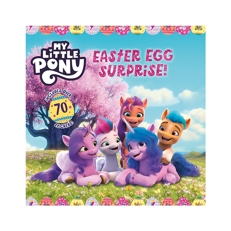 英文原版 My Little Pony Easter Egg Surprise! 小马宝莉的复活节  含贴纸 卡通动画友谊主题 冒险故事