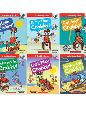 英文原版 A Crabby Book 你好小螃蟹 6册盒装  Acorn 学乐大树姐妹篇橡树系列 儿童全彩趣味幽默故事书 课外桥梁章节书
