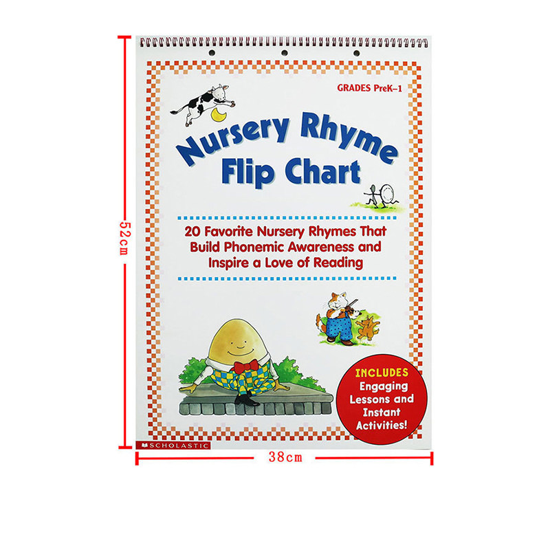 英文原版 nursery rhyme flip chart 学乐儿童启蒙童谣教学地板书