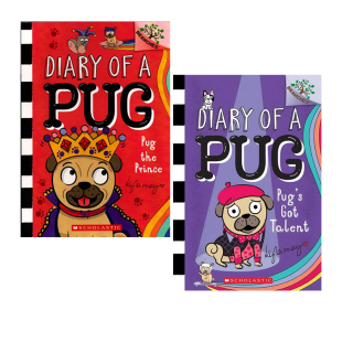 学乐大树系列 英语学习书籍课外阅读读物 Pug 英文原版 Scholastic 2册 哈巴狗日记 儿童桥梁章节 Diary Branches