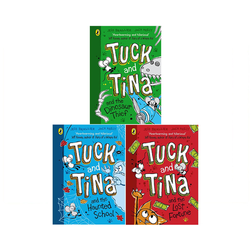 预售 英文原版 塔克和蒂娜 Tuck and Tina 两个搞怪小伙伴3册 趣味插画冒险故事书