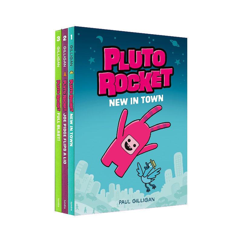 英文原版 冥王星火箭 Pluto Rocket 系列3册 全彩漫画绘本图画书 儿童图画章节英文阅读
