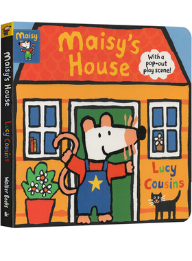 英文原版 Maisy's House 小鼠波波的家 立体游戏操作纸板书 with a pop-out play scene 亲子互动 作者Lucy Cousins