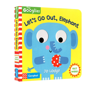 Wiggle and Giggle:Let's Go Out Elephant 幼儿行为礼仪规矩学习 启蒙机关操作书 纸板书