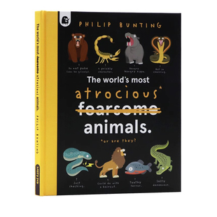科普绘本图画书 儿童动物百科 动物 The World 精装 Atrocious Most 奇特生物 英文原版 Animals 大开本 世界上残暴