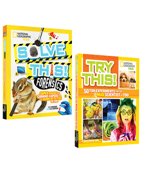 英文原版 National Geographic Kids Try This  Make This 2册 美国国家地理 小学STEAM课外读物 儿童百科知识类书籍 科普图画绘本