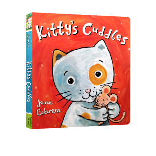 英文原版 Kitty 韵文儿歌童谣 Cuddles 幼儿早教绘本图画书 纸板书 Cabrera 拥抱 凯蒂 Jane