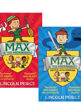 预售 英文原版 麦克斯与午夜骑士 Max and the Midknights 系列 2册套装 《小侦探内特》作家Lincon Peirce 作品