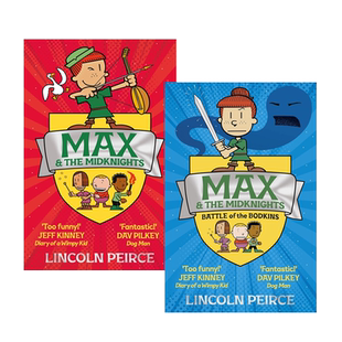 预售 英文原版 麦克斯与午夜骑士 Max and the Midknights 系列 2册套装 《小侦探内特》作家Lincon Peirce 作品