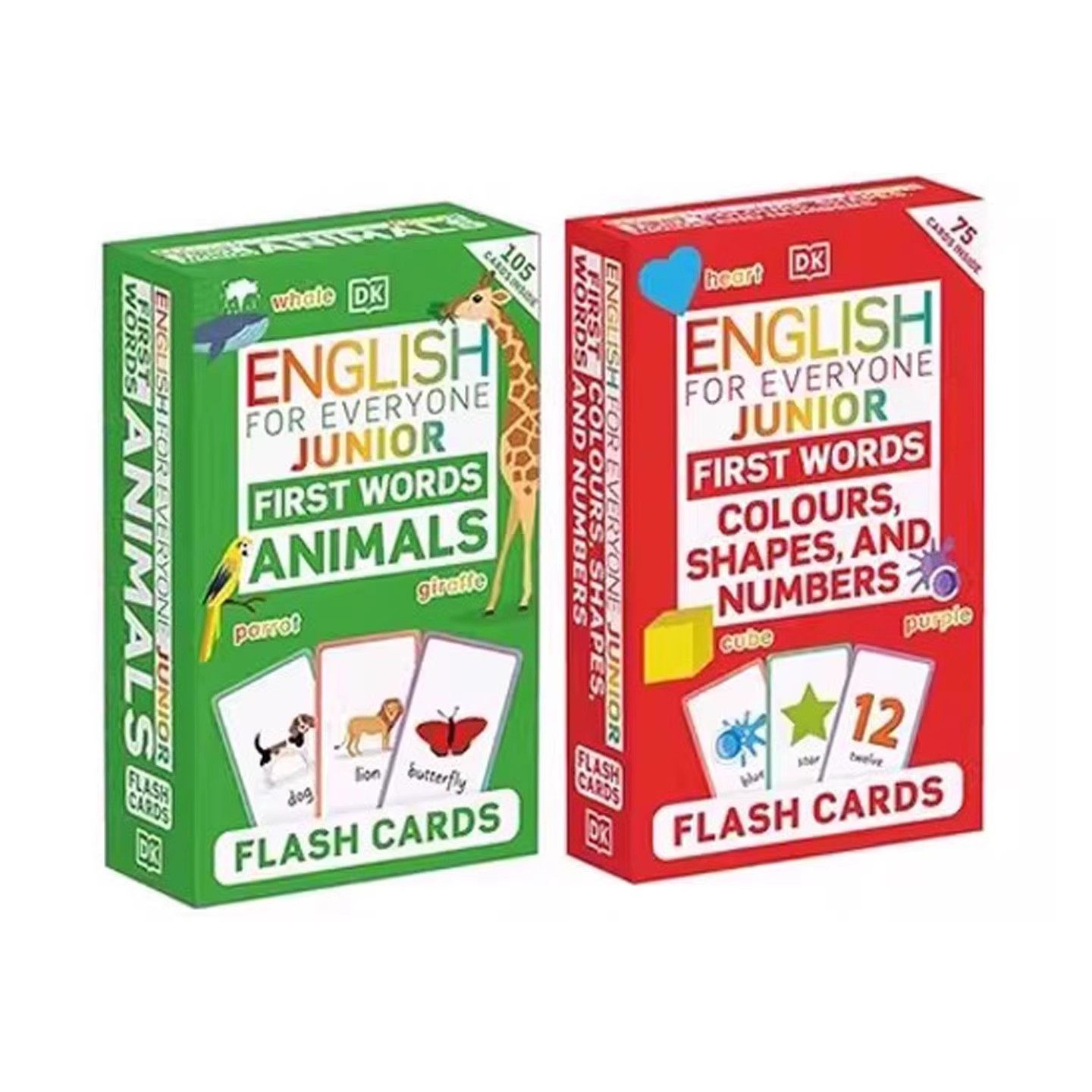 英文原版 DK新视觉 人人学英语 English for Everyone Junior Flash Cards 2册合售 常用单词闪卡 英语单词背诵入门百科指南,书籍/杂志/报纸,儿童读物原版书,淘宝优惠券,粉丝福利购,淘宝优惠卷
