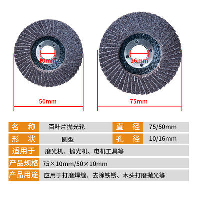 2寸百叶片50mm气动打磨机平面砂布蓝砂打磨片锆刚玉全国包邮百页