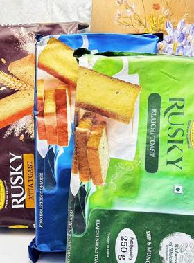 RUSKY ELAICHI TOAST250G INDIA FOOD ATTA TOAS印度干面包片即食