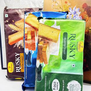 RUSKY ELAICHI TOAST250G INDIA FOOD ATTA TOAS印度干面包片即食